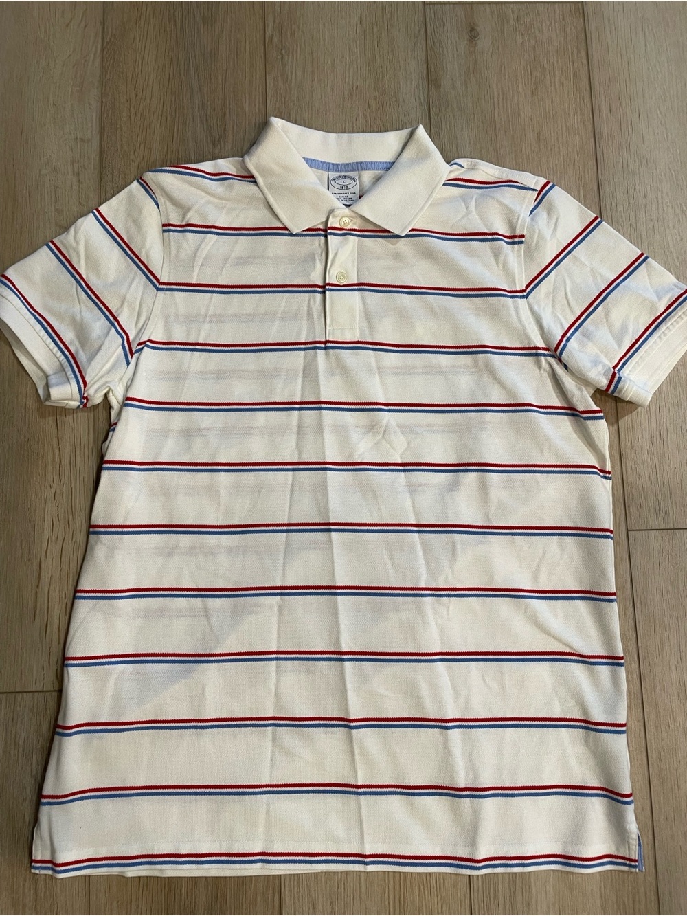 Men’s Brooks Brothers striped polo size large